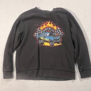 Joe Boxer Boys Size 8 Racing Car Graphic Sweatshirt Hot‎ Rod Flames Style